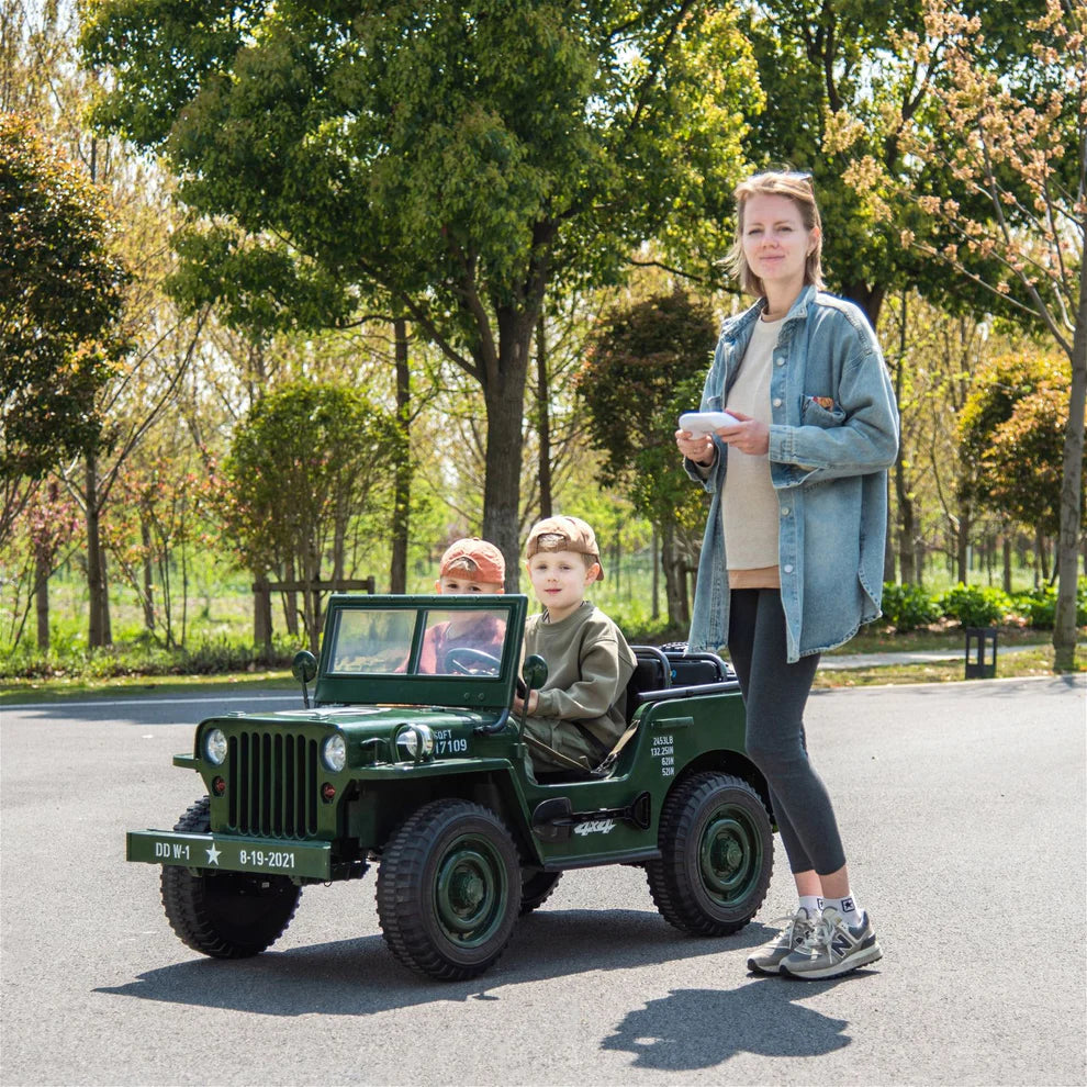 24V Army Truck 3 Seater DELUXE Kids Ride On Car