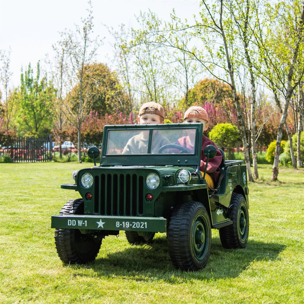 24V Army Truck 3 Seater DELUXE Kids Ride
