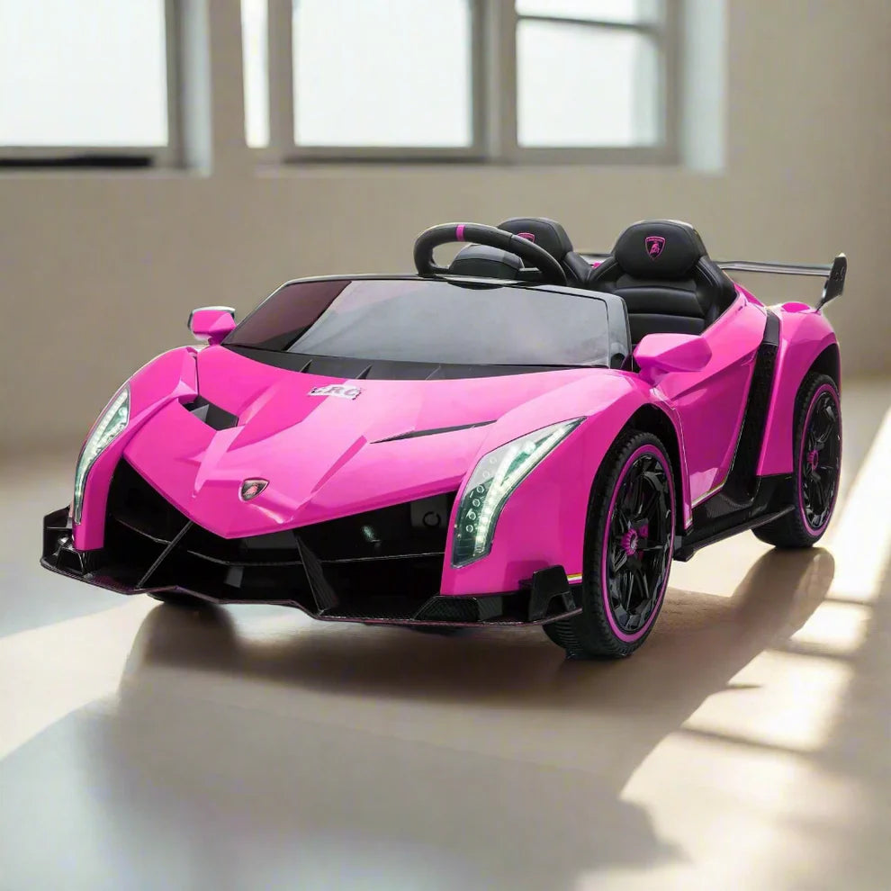 2026 UPGRADED Lamborghini Veneno 2x12V 4X4 2 Seater DELUXE Kids Ride On Car with Remote Control