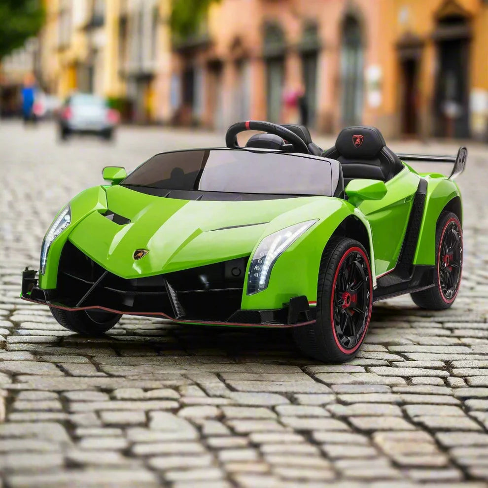 2026 UPGRADED Lamborghini Veneno 2x12V 4X4 2 Seater DELUXE Kids Ride On Car with Remote Control
