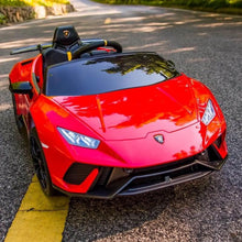 Load image into Gallery viewer, 2024 12V Lamborghini Huracan 4X4 DELUXE Kids Electric Ride On Car with Remote Control