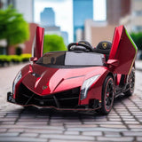 2026 UPGRADED Lamborghini Veneno 2x12V 4X4 2 Seater DELUXE Kids Ride On Car with Remote Control