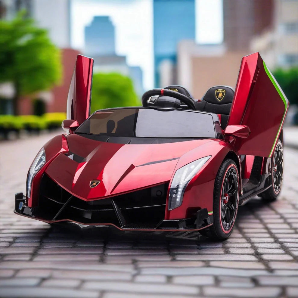 2026 UPGRADED Lamborghini Veneno 2x12V 4X4 2 Seater DELUXE Kids Ride On Car with Remote Control