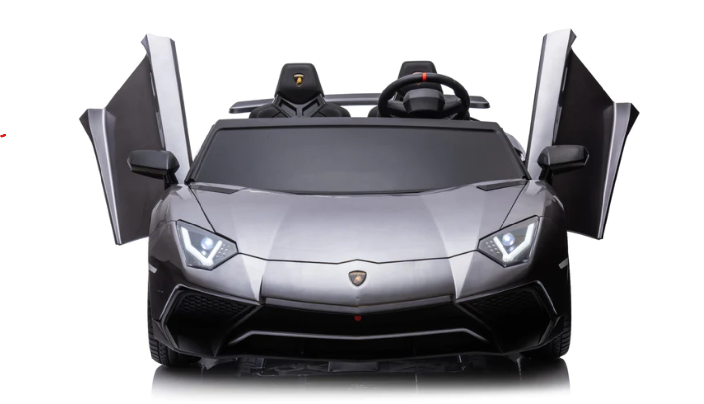 2025 24V XXL Lamborghini Aventador 2 Seater Ride on Car - silver