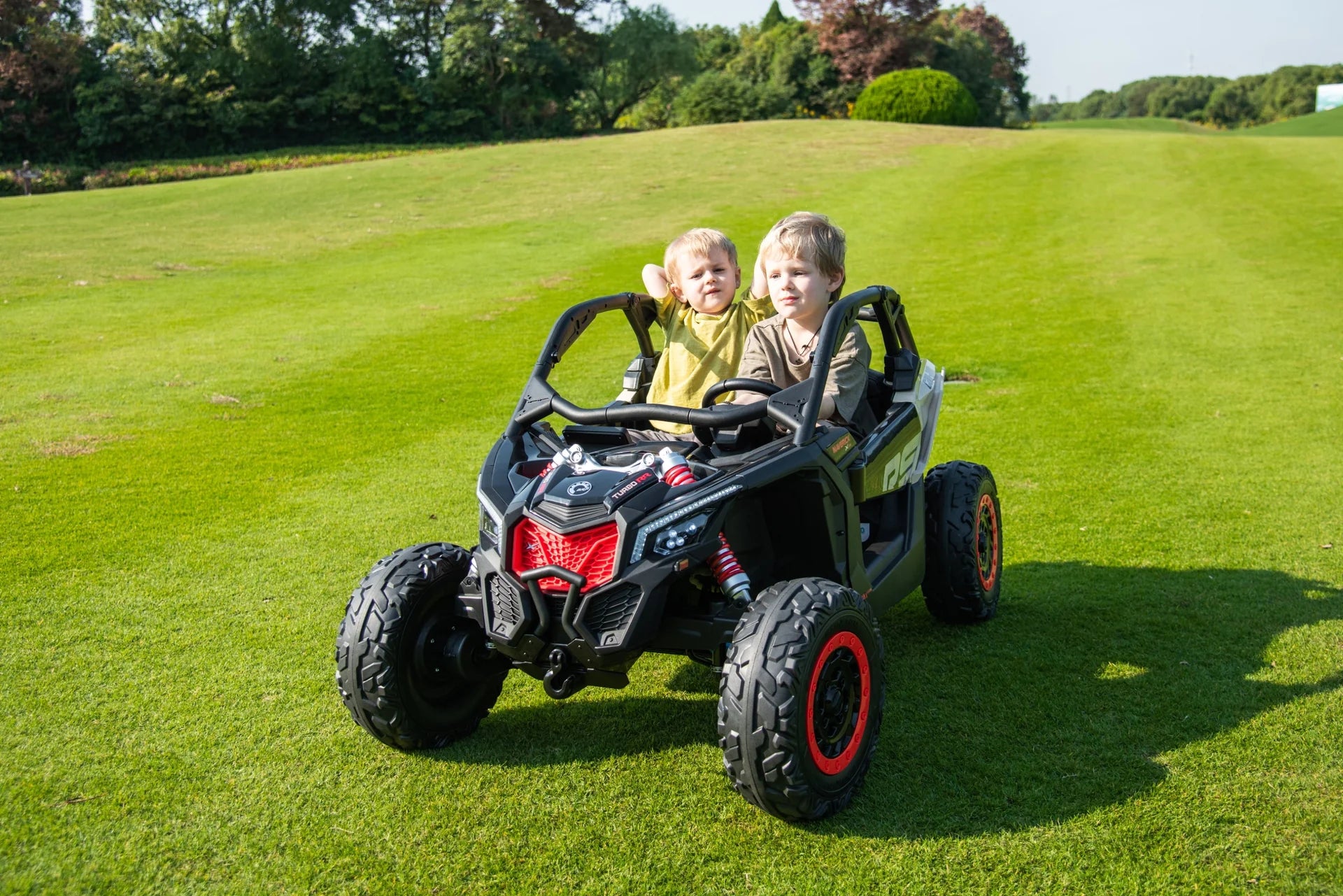 2025 2X24V CAN AM MAVERICK 4X4 2 Seater DELUXE Kids Ride On Car with Remote Control