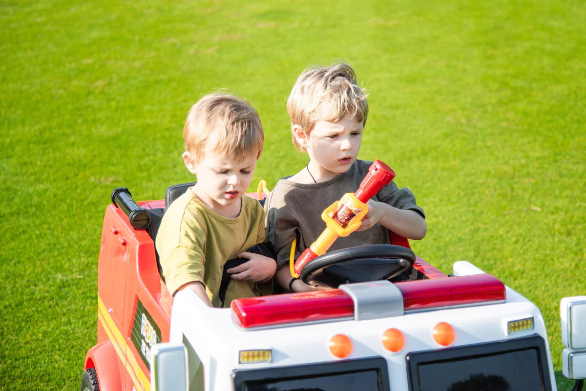 24V Fire Truck 2-Seater Ride On Kids