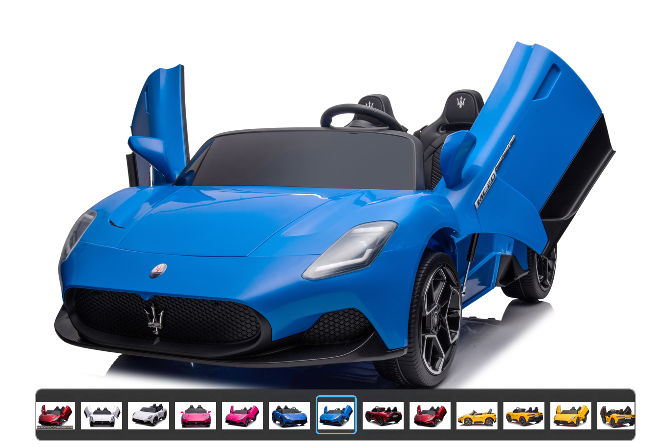 2025 24V Maserati MC20 4X4 2 Seater DELUXE Kids Ride On Car blue