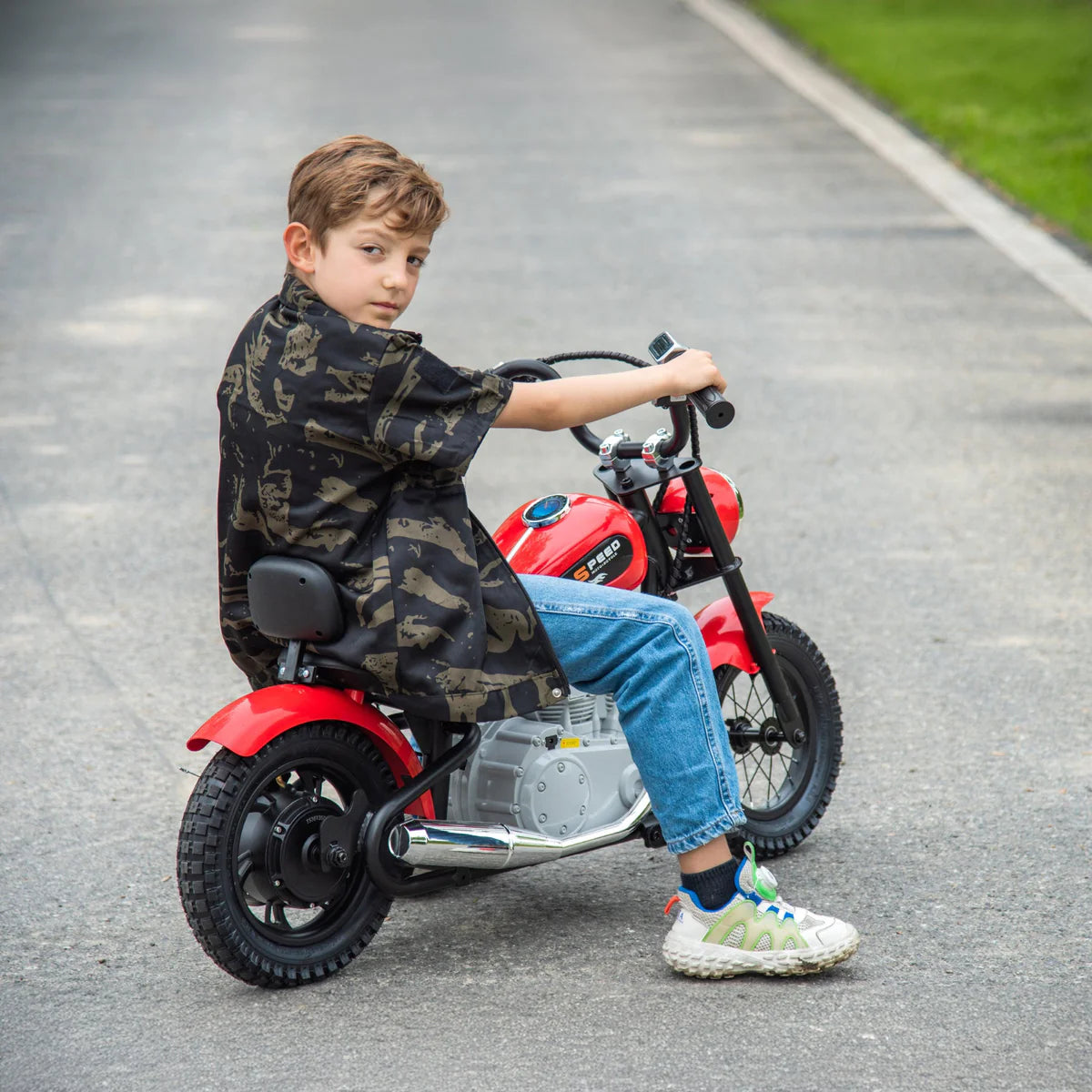 36V E-Chopper Ride On Motorcycle for Age 10+ (Up to 25KM/H)