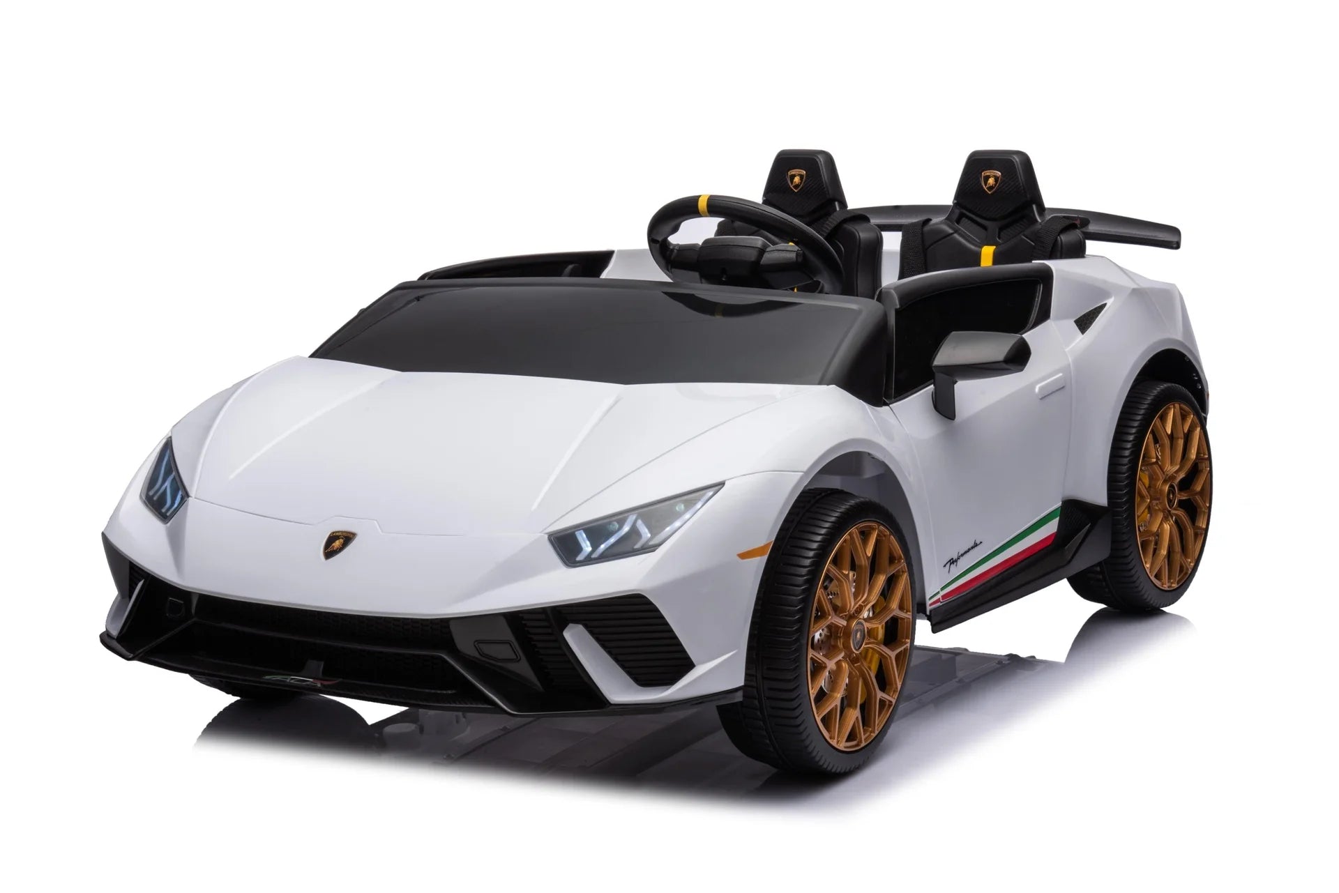 2025 Lamborghini Huracan 24V 2 Seater Kids Ride On Car with Remote Control white
