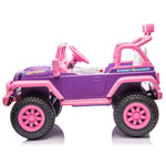 2026 Pink Purple Jeep 12V Kids Ride On Car with Remote Control