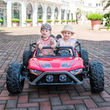 2024 24V MONSTER 2 Seater Deluxe Kids Ride On Car with Remote Control red