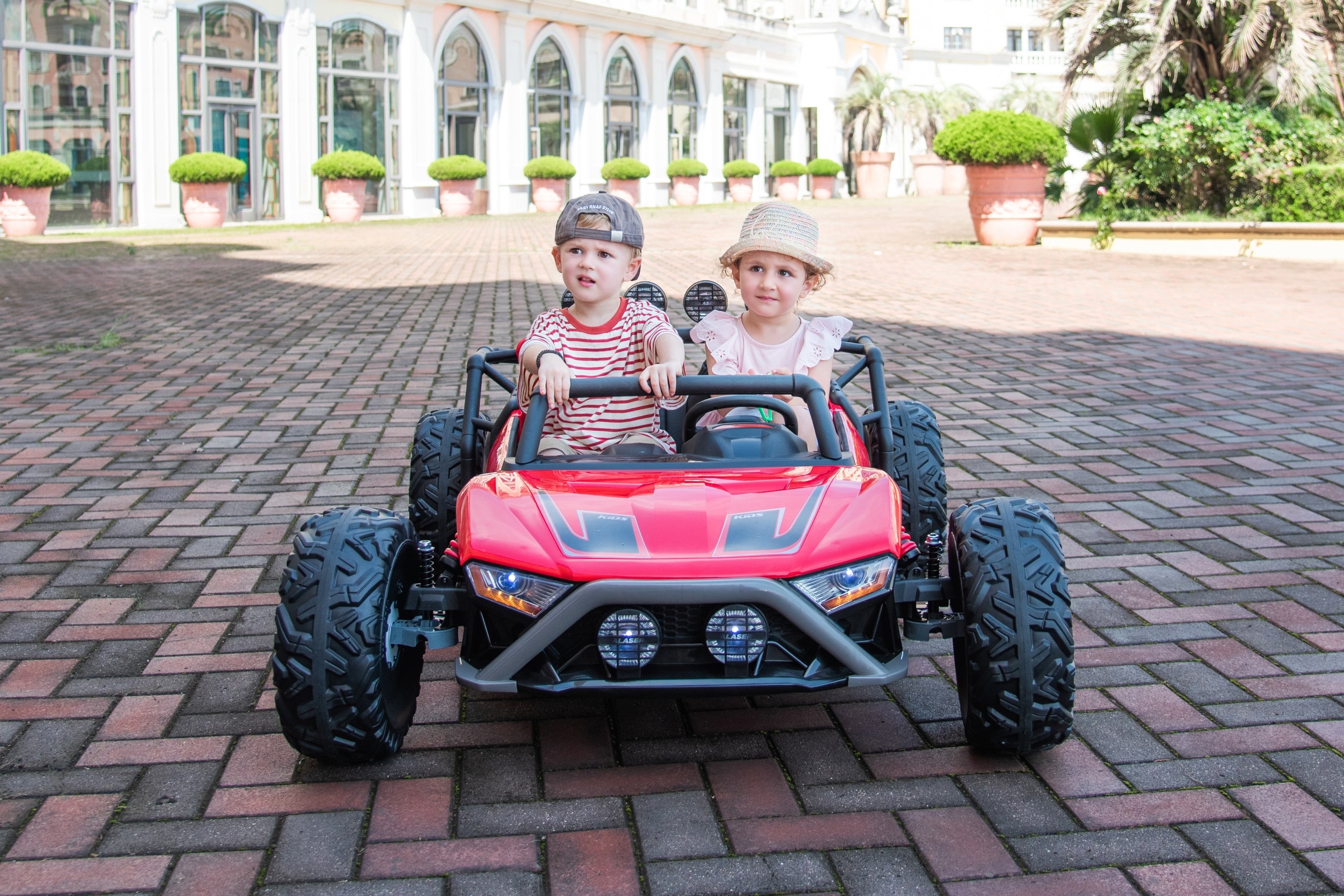 2024 24V MONSTER 2 Seater Deluxe Kids Ride On Car with Remote Control red