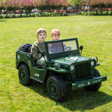 Army Truck 3 Seater DELUXE Kids Ride On Car with Remote Control