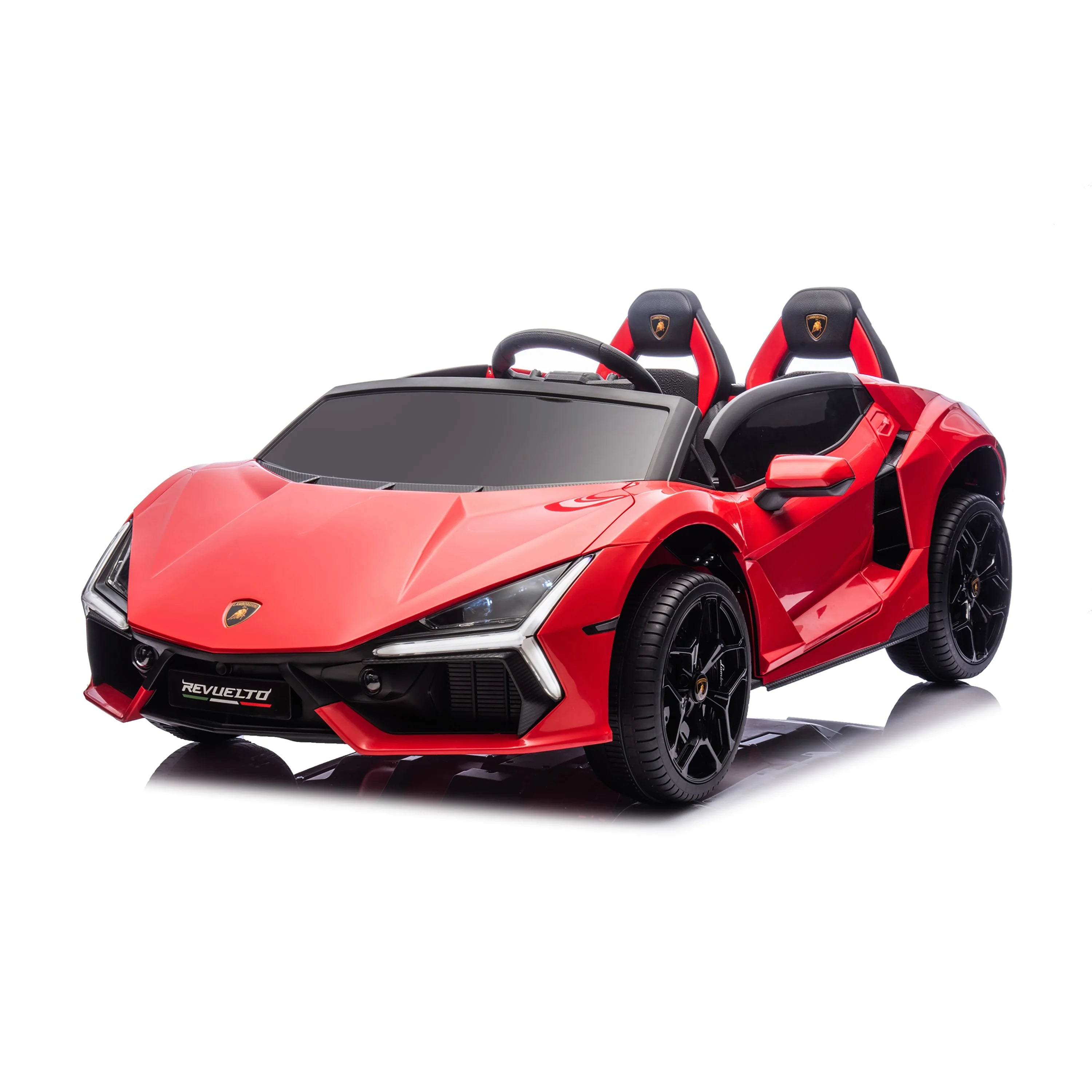 24V Lamborghini Revuelto 4x4 2 Seater Kids Ride On Car with Remote Control red