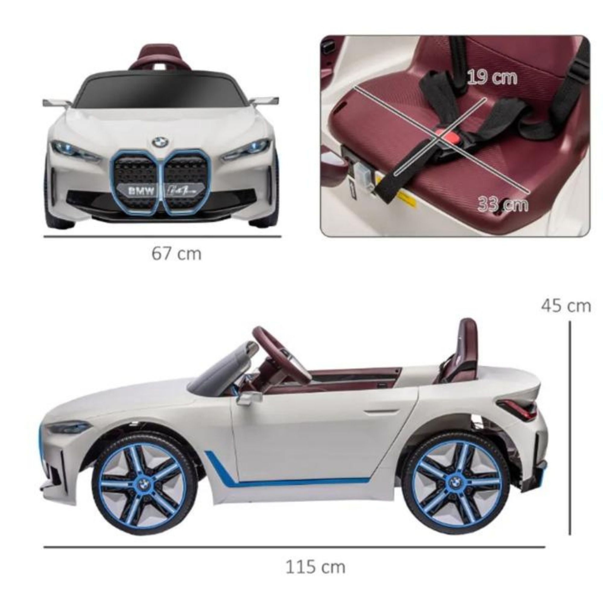 2026 12V BMW I4 Kids Ride On Car with Remote Control