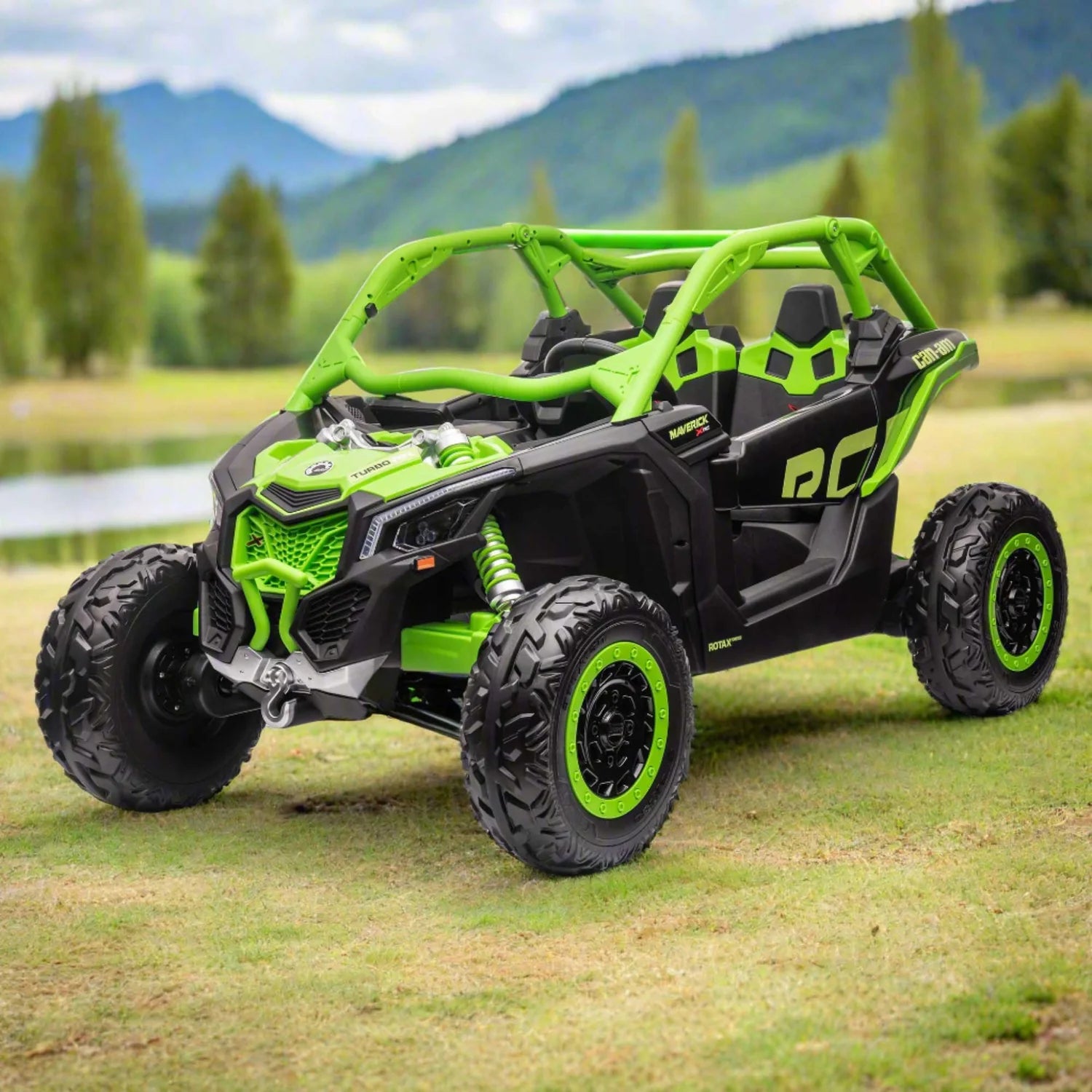2025 2X24V CAN AM MAVERICK 4X4 2 Seater DELUXE Kids Ride On Car with Remote Control