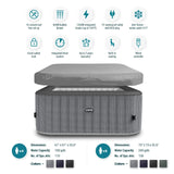 Pacific Inflatable 6 Person Hot Tub with Heater