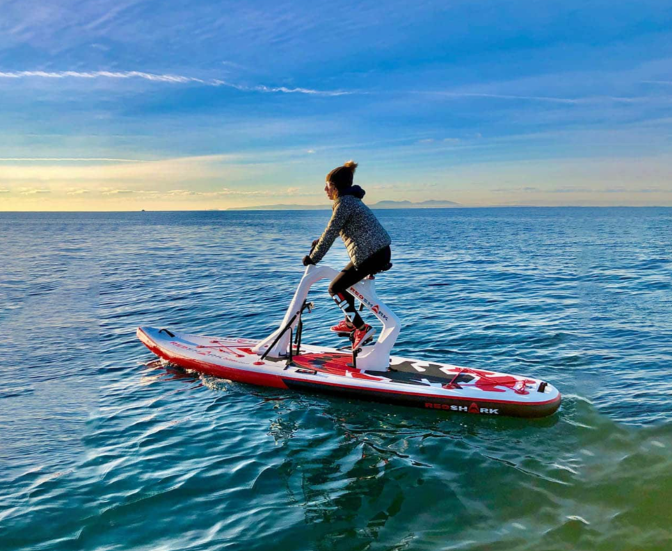 Red Shark ENJOY Water Bike with Optional Electric Power Fin Attachment
