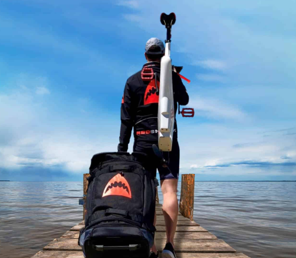 Red Shark ENJOY Water Bike with Optional Electric Power Fin Attachment