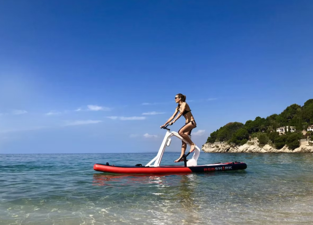 Red Shark ENJOY Water Bike with Optional Electric Power Fin Attachment