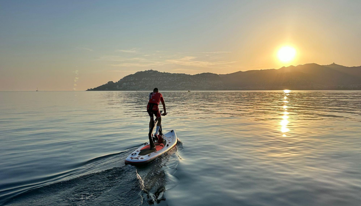 Red Shark ENJOY Water Bike with Optional Electric Power Fin Attachment