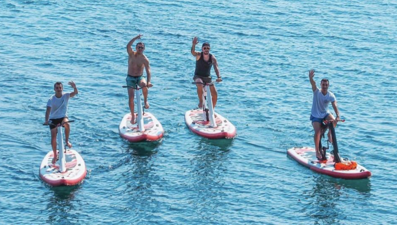 Red Shark ENJOY Water Bike with Optional Electric Power Fin Attachment