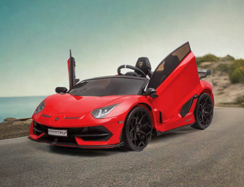 2025 Lamborghini Aventador SVJ 24V XL 2 Seater Kids Ride On Car red