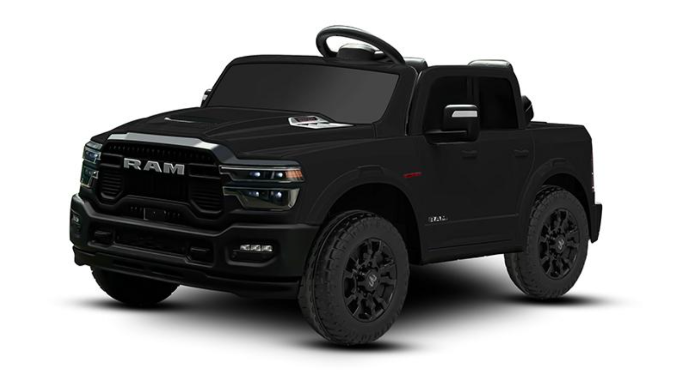 2025 Dodge Ram 24V 2 Seater Kids Ride On Car with Remote Control black