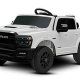2025 Dodge Ram 24V 2 Seater Kids Ride On Car with Remote Control white
