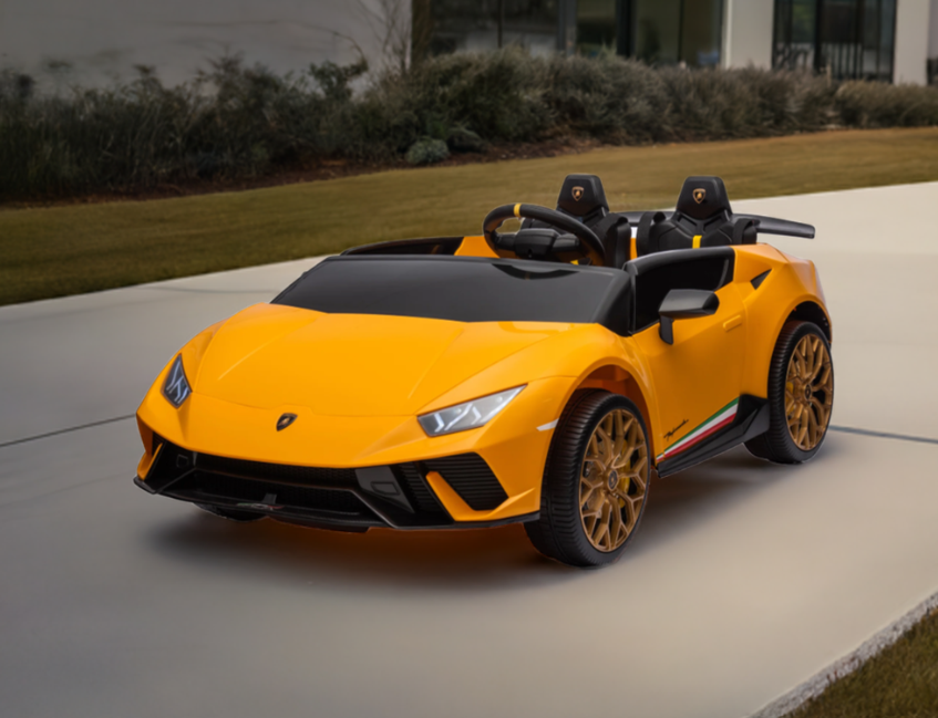 2025 Lamborghini Huracan 24V 2 Seater Kids Ride On Car yellow