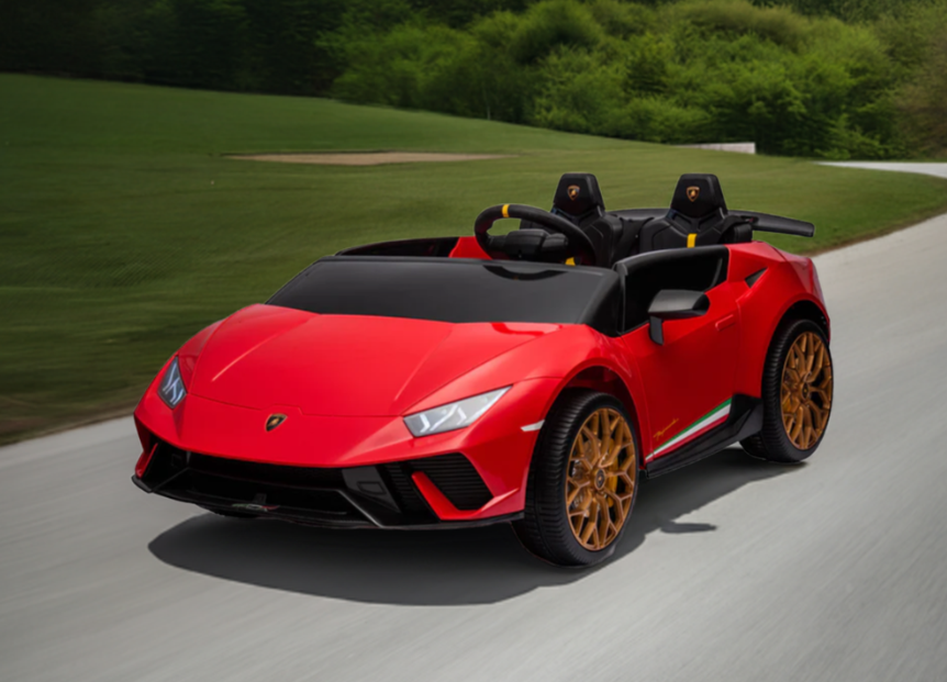 2025 Lamborghini Huracan 24V 2 Seater Kids Ride On Car with Remote Control Red