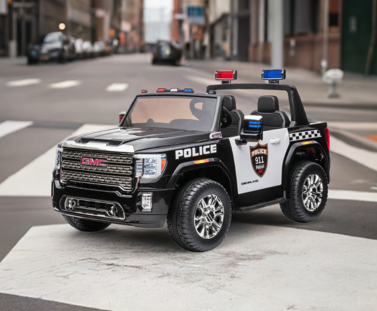 2025 UPGRADED GMC Sierra 24V 2 Seater Kids Ride On Car With Remote Control police
