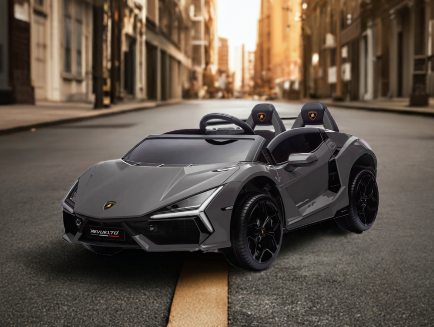 24V Lamborghini Revuelto 4x4 2 Seater Kids Ride On Car with Remote Control black