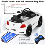 Volkswagen Beetle 12V Kids Ride On Car with Remote Control