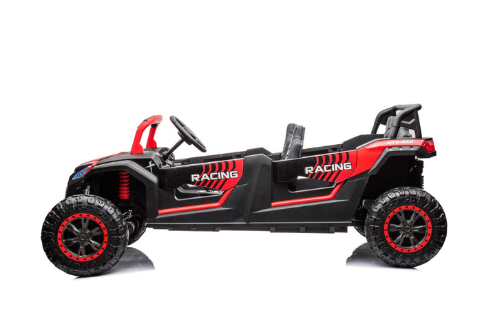 2025 24V 4 SEATER Dune Buggy 4X4 Kids Ride On Car red black