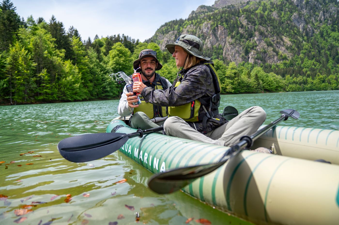 2023 Aqua Marina Caliber-398 Angling Inflatable Kayak (Both 1 or 2 Person) 13'1" GREEN