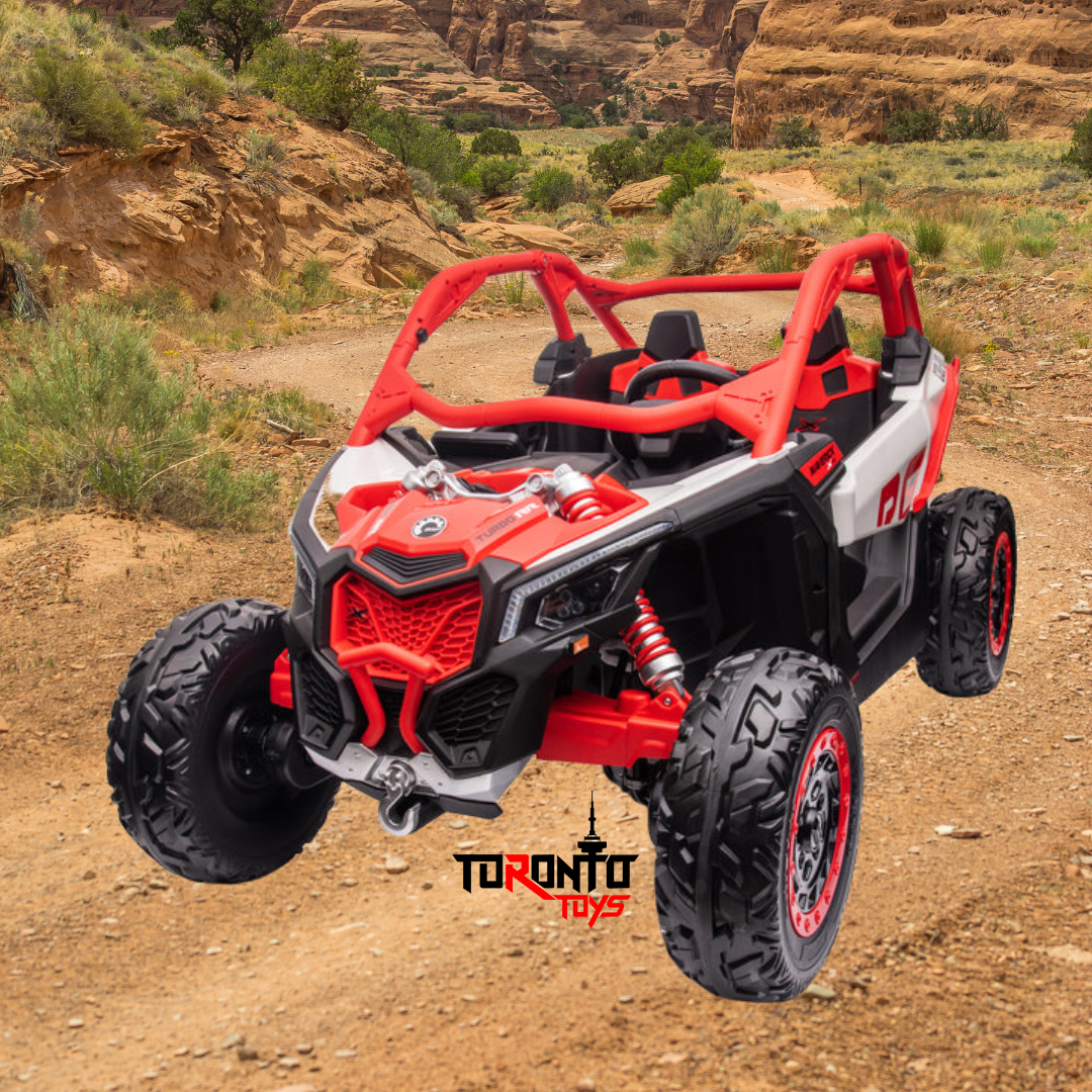 2025 2X24V CAN AM MAVERICK 4X4 2 Seater DELUXE Kids Ride On Car with Remote Control