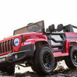 Jeep Style Deluxe Kids Ride-On Car with Remote red