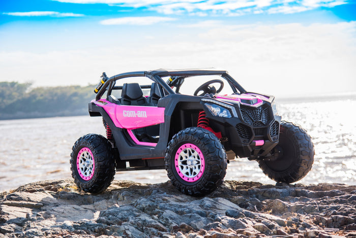 2025 24V Dune Buggy UTV 4X4 2 Seater DELUXE Kids Ride On Car Pink