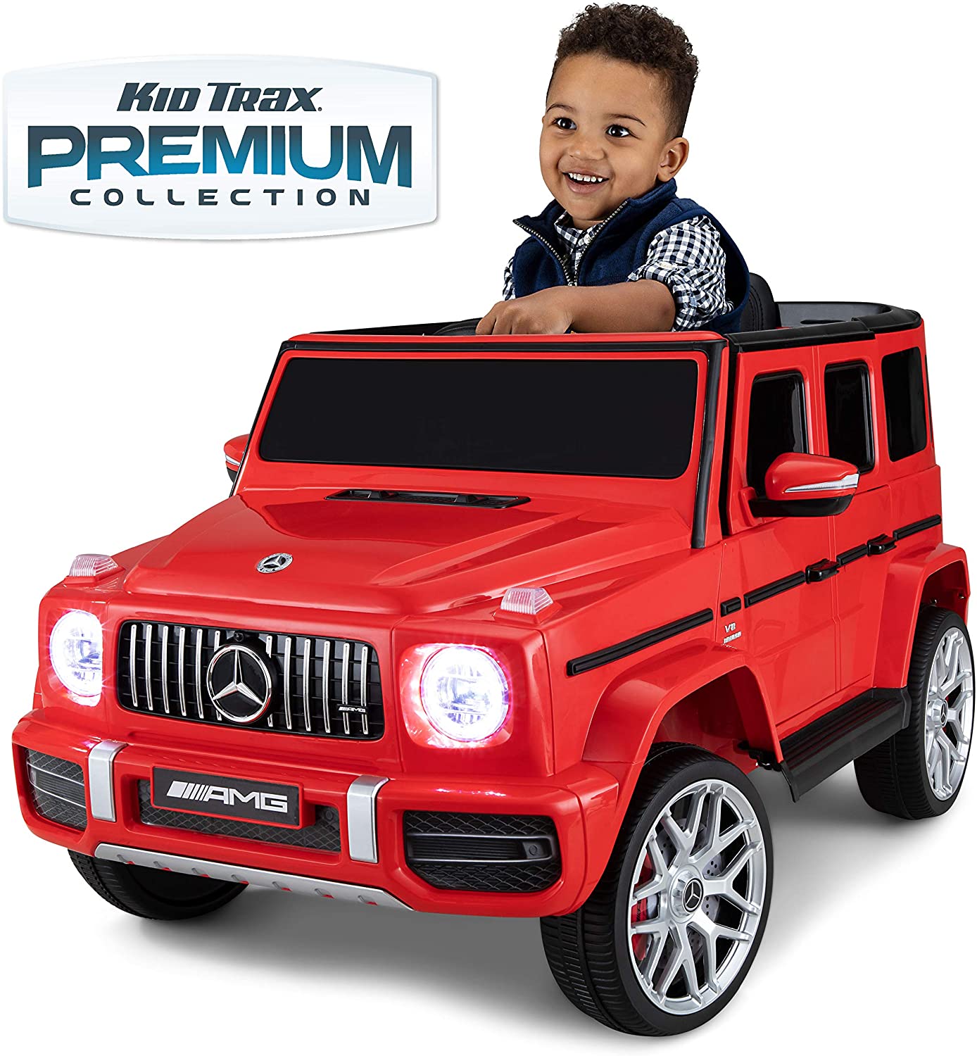 2025 Mercedes Benz G63 AMG 12V G Wagon Kids Ride On Car with Remote Control red