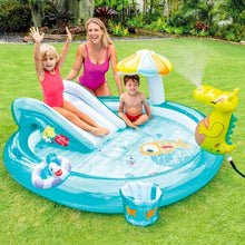 Load image into Gallery viewer, Kids Inflatable Gator Kiddie Pool with Slide