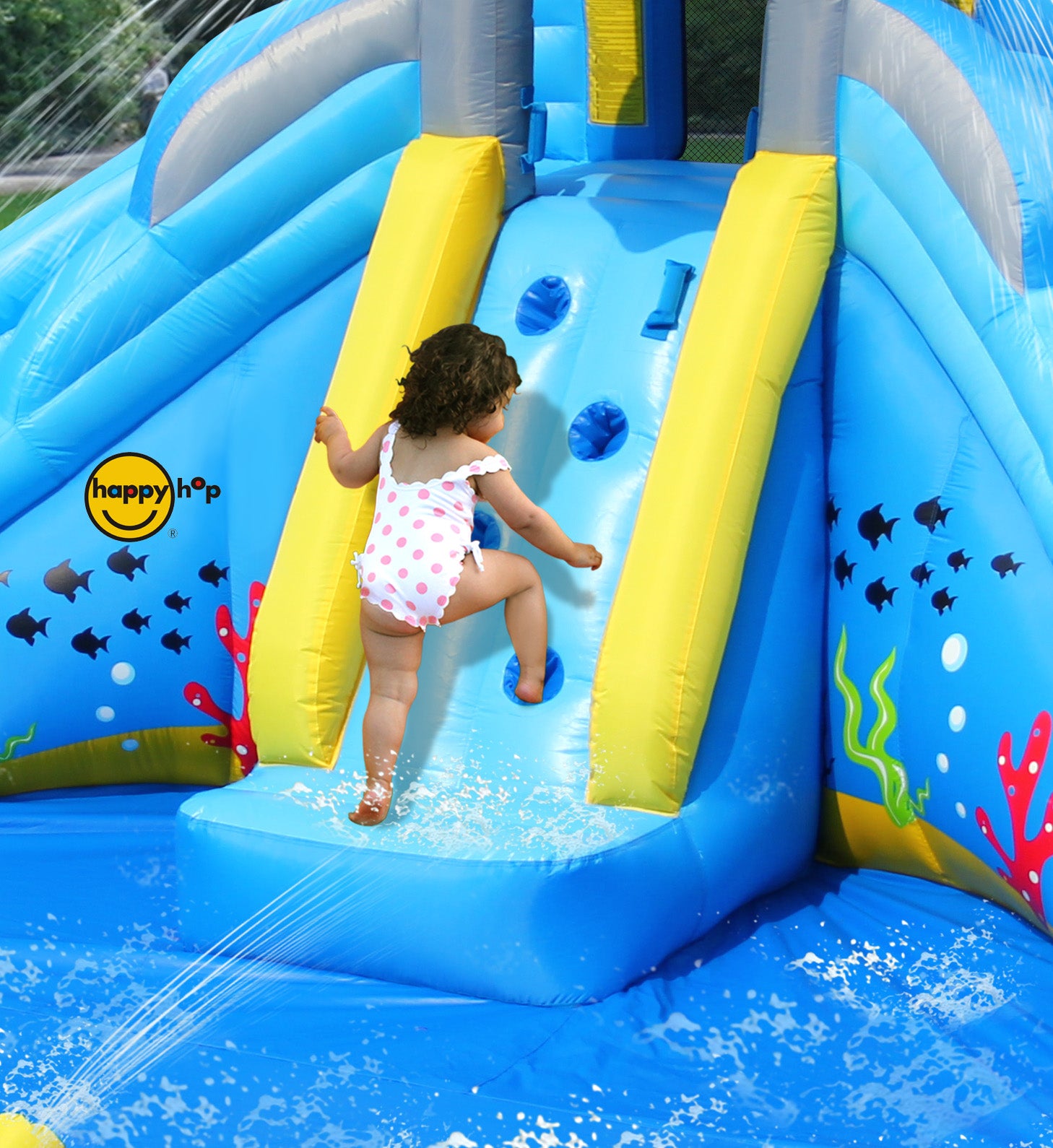 Happy Hop Shark Pool Water Slide - Bouncy Castle
