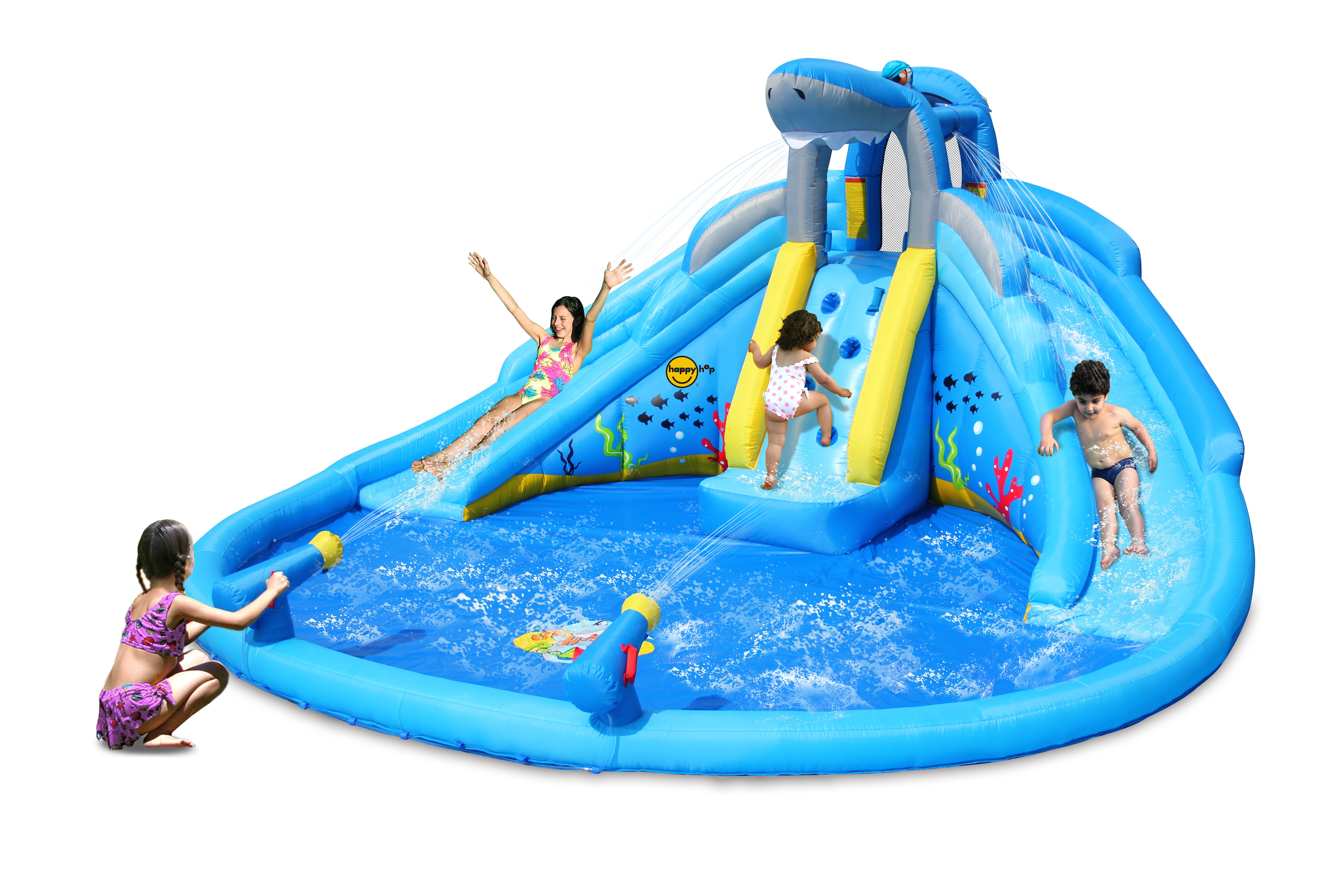 Happy Hop Shark Pool Water Slide - Bouncy Castle