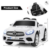 2025 Mercedes Benz 12V SL500 Kids Ride On Car with Remote Control