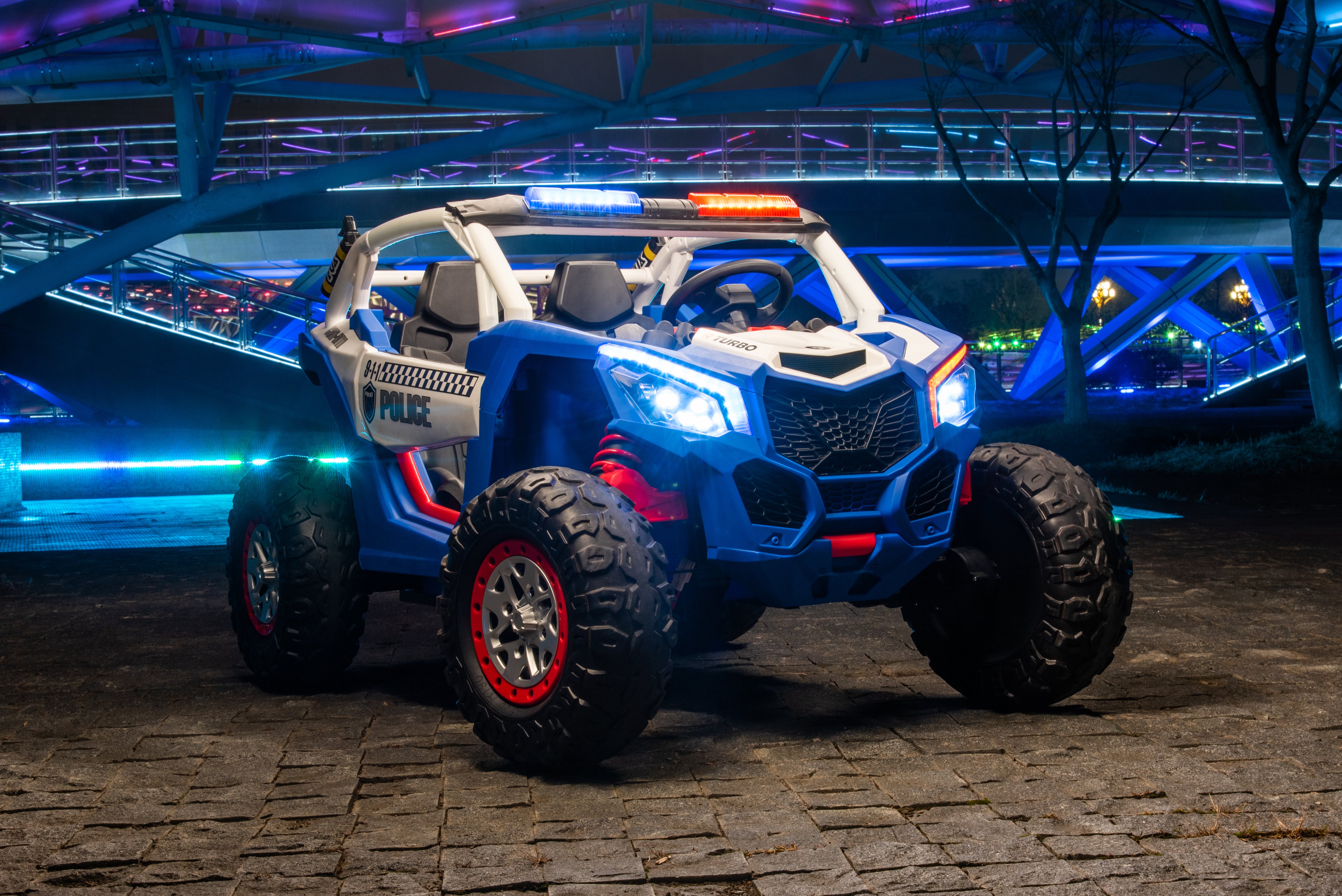 2025 24V Dune Buggy UTV 4X4 2 Seater DELUXE Kids Ride On Car top car