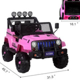 2024 12V Jeep Wrangler Style Kids Ride On Car with Remote Control for Age 1-6