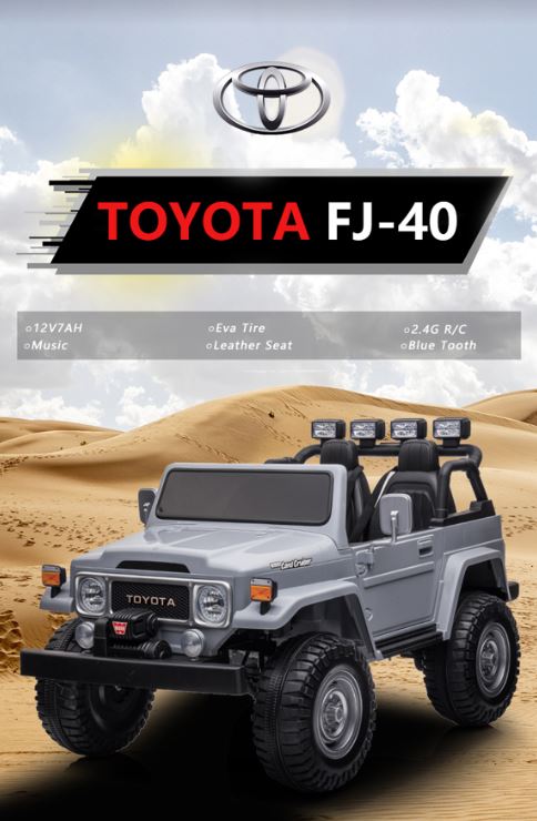 2026 24V Toyota FJ-40 2 Seater Kids Ride On Car with Remote Control DELUXE