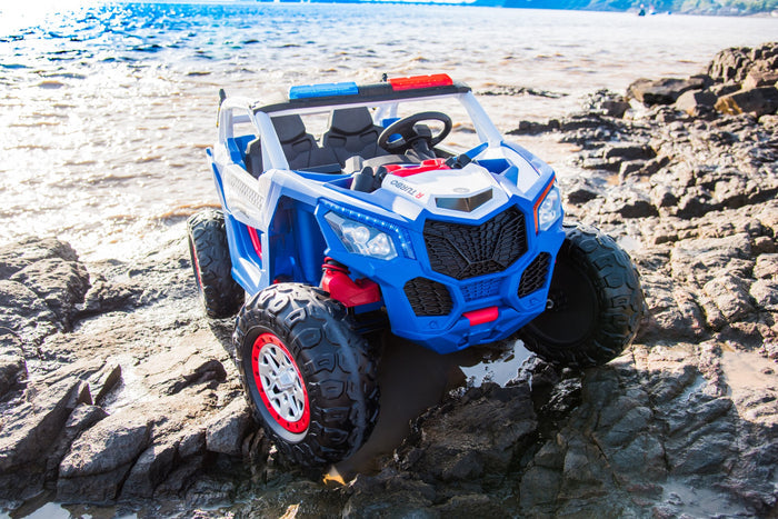 2025 24V Dune Buggy UTV 4X4 2 Seater DELUXE Kids Ride On Car blue