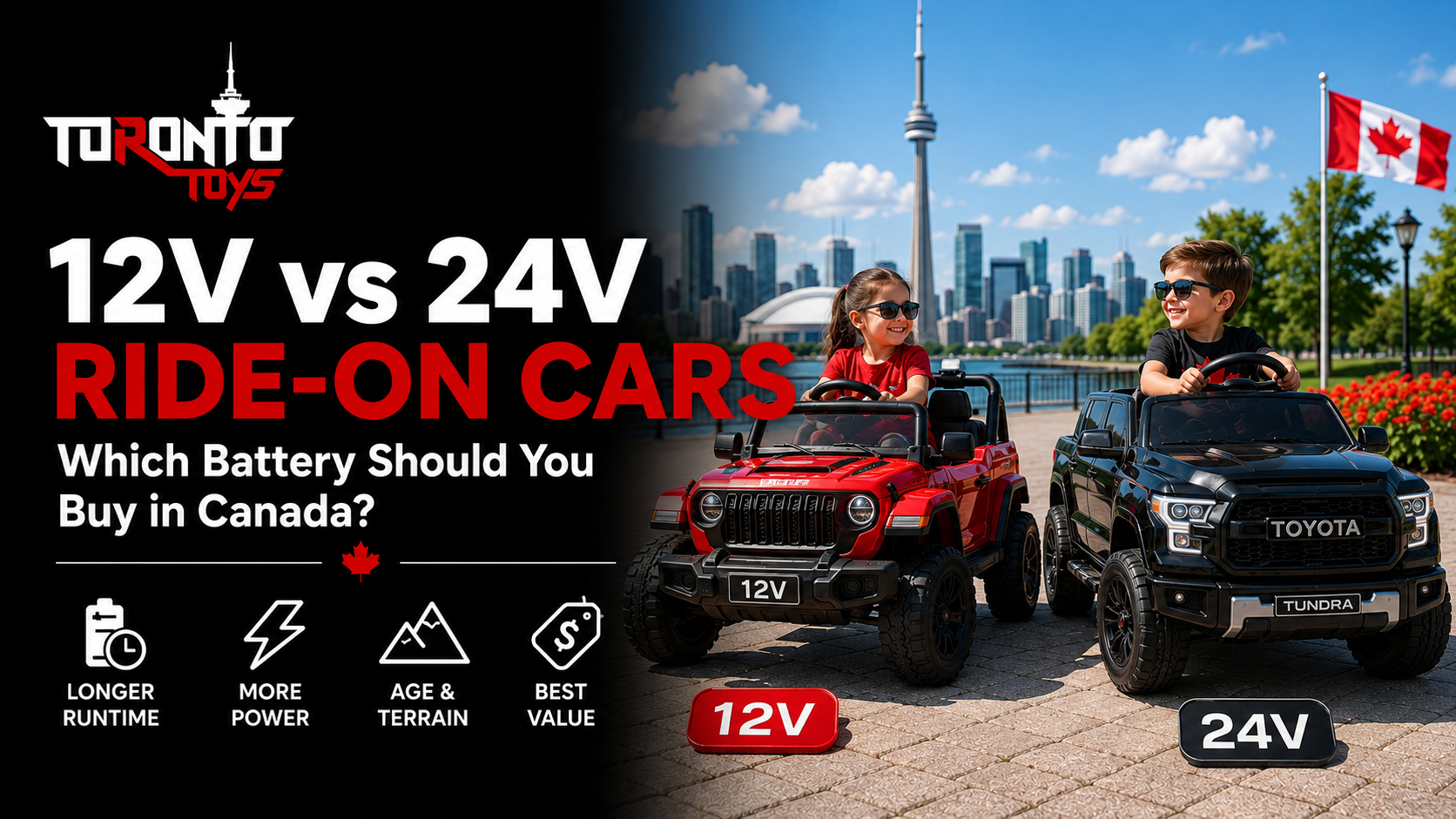 12V vs 24V Ride-On Cars: Which Battery Should You Buy in Canada?