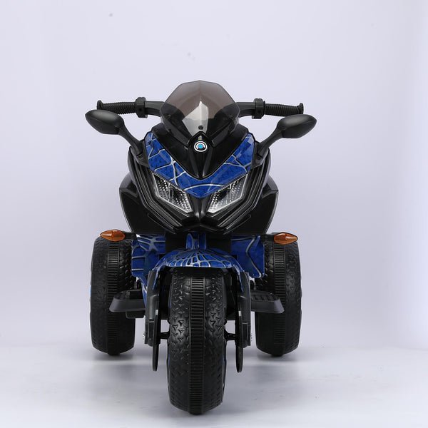 3-Wheel 12V Kids Electric Ride-On Motorcycle with Training Wheels and Headlight, Motorbike with MP3/USB, 43.5'' L x 23.5'' W x 29'' H